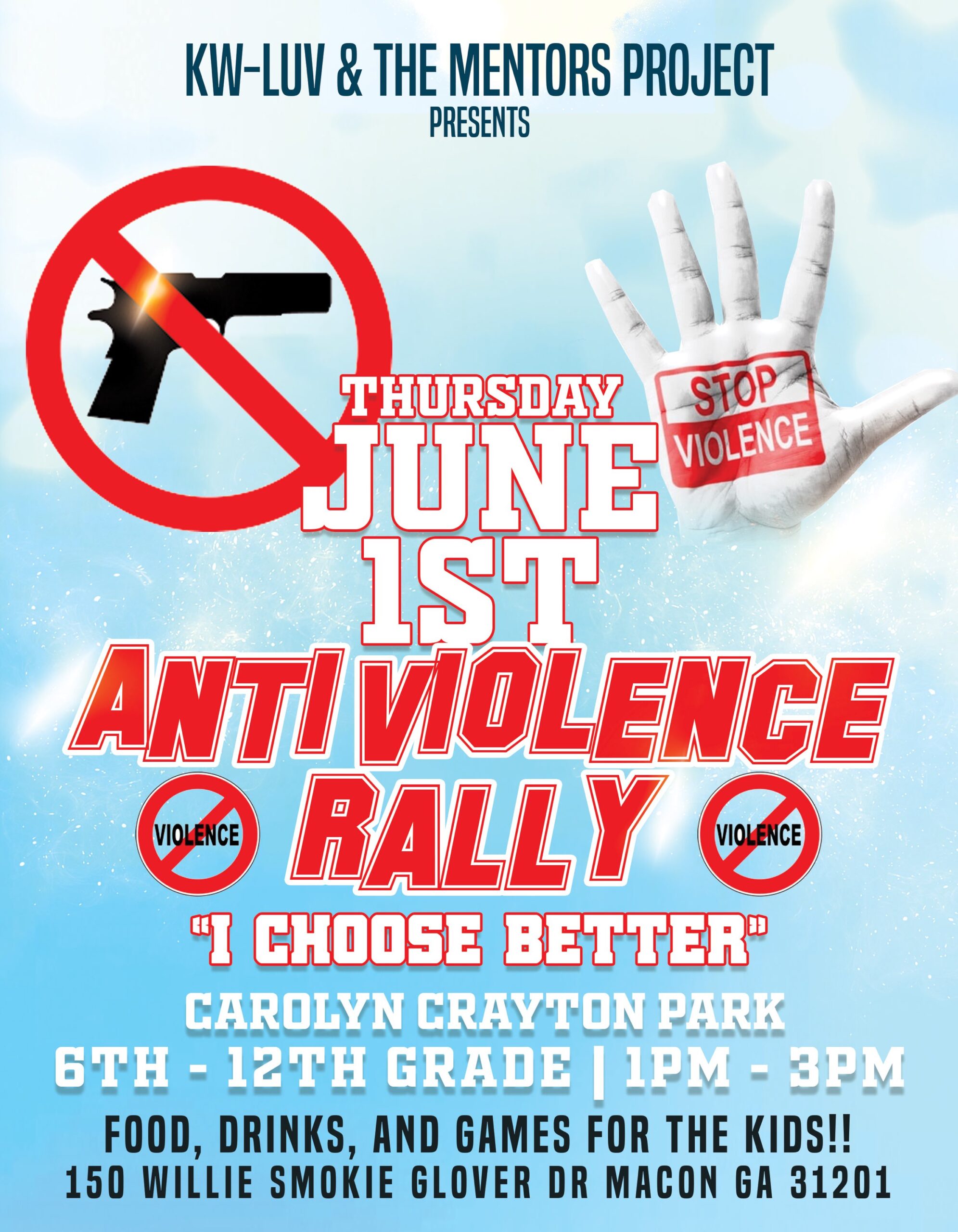 Anti-Violence Rally at Carolyn Crayton Park in Macon, GA